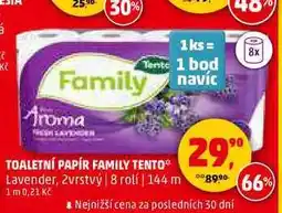 Penny Market TOALETNÍ PAPÍR FAMILY TENTO Lavender, 2vrstvý, 8 rolí nabídka