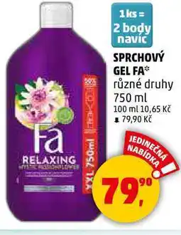 Penny Market SPRCHOVÝ GEL FA, 750 ml nabídka