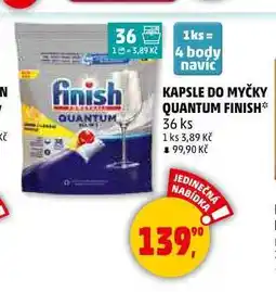 Penny Market KAPSLE DO MYČKY QUANTUM FINISH, 36 ks nabídka