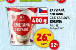 Penny Market ZAKYSANÁ SMETANA 18% KARLOVA KORUNA, 400 g nabídka