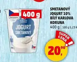 Penny Market SMETANOVÝ JOGURT 10% BÍLÝ KARLOVA KORUNA, 400 g nabídka