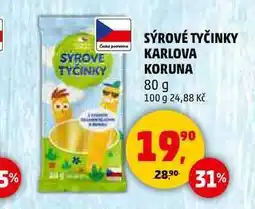 Penny Market SÝROVÉ TYČINKY KARLOVA KORUNA, 80 g nabídka