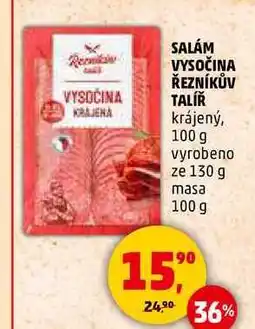Penny Market SALÁM VYSOČINA ŘEZNÍKŮV TALÍŘ, 100 g nabídka