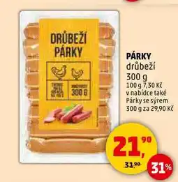 Penny Market PÁRKY drůbeží, 300 g nabídka