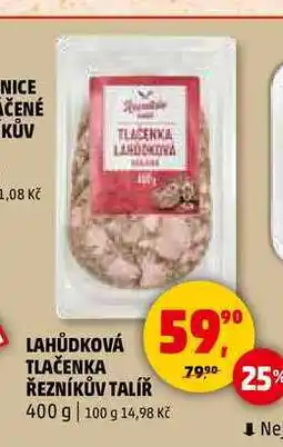 Penny Market LAHŮDKOVÁ TLAČENKA ŘEZNÍKŮV TALÍŘ, 400 g nabídka