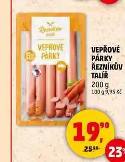 Penny Market VEPŘOVÉ PÁRKY ŘEZNÍKŮV TALÍŘ, 200 g nabídka