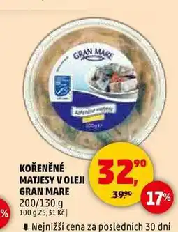 Penny Market KOŘENĚNÉ MATJESY V OLEJI GRAN MARE, 200 g nabídka