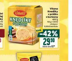 Billa Vitana knedlíky v prášku nabídka