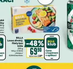 Billa Billa losos divoký, filet bez kůže nabídka