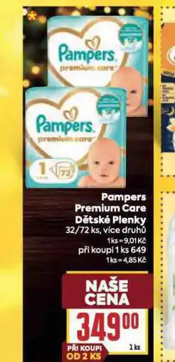 Billa Pampers dětské plenky nabídka