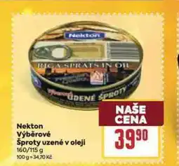 Billa Ndekton výběrové šproty uzené v oleji nabídka