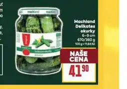 Billa Machland delikates okurky nabídka