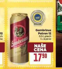 Billa Pivo gambrinus patron 12 nabídka