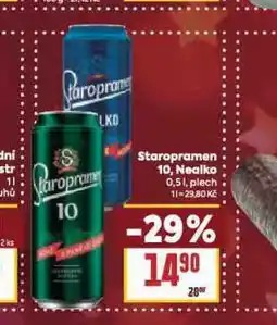 Billa Pivo staropramen nealko nabídka