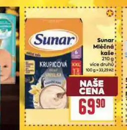 Billa Sunar mléčná kaše nabídka