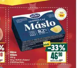 Billa Olma máslo nabídka