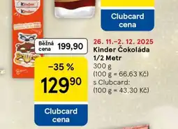 Tesco Kinder Čokoláda 1/2 Metr nabídka