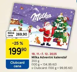 Tesco Milka Adventní kalendář nabídka