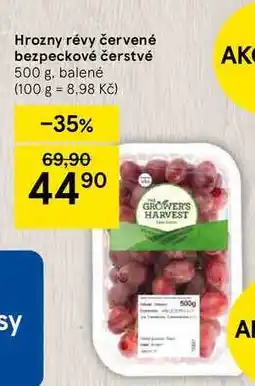 Tesco Hrozny révy červené bezpeckové čerstvé, 500 g nabídka