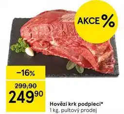 Tesco Hovězí krk podplecí, 1 kg nabídka