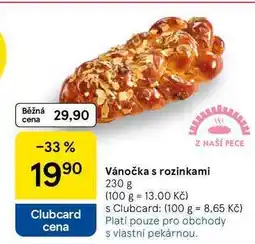 Tesco Vánočka s rozinkami, 230 g nabídka
