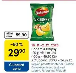 Tesco Bohemia Chipsy, 120 g, více druhů nabídka