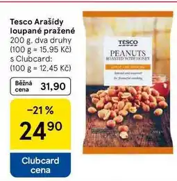 Tesco Tesco Arašídy loupané pražené, 200 g, dva druhy nabídka