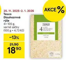 Tesco Tesco Dlouhozrnná rýže, 4× 100 g nabídka