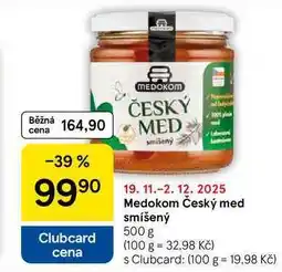 Tesco Medokom Český med smíšený, 500 g nabídka