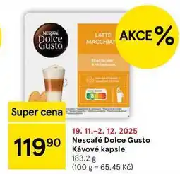 Tesco Nescafé Dolce Gusto Kávové kapsle, 183.2 g nabídka