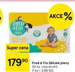 Tesco Fred & Flo Dětské pleny, 50 ks, více druhů nabídka