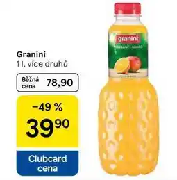 Tesco Granini, 1 l, více druhů nabídka