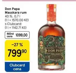 Tesco Don Papa Masskara rum 40%, 0,7 l nabídka