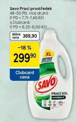 Tesco Savo Prací prostředek, 48-50 PD, více druhů nabídka