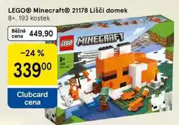Tesco LEGO Minecraft 21178 Liščí domek 8+, 193 kostek nabídka
