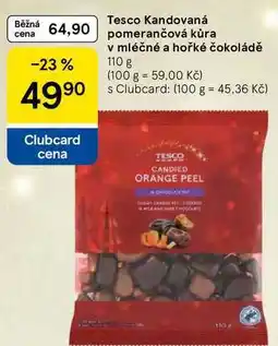 Tesco Tesco Kandovaná pomerančová kůra v mléčné a hořké čokoládě, 110 g nabídka