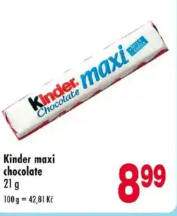 Qanto Kinder maxi Chocolate nabídka