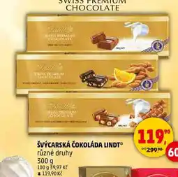 Penny Market ŠVÝCARSKÁ ČOKOLÁDA LINDT, 300 g nabídka