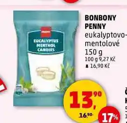 Penny Market BONBONY PENNY eukalyptovo-mentolové, 150 g nabídka