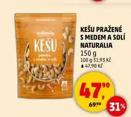 Penny Market KEŠU PRAŽENÉ S MEDEM A SOLÍ NATURALIA, 150 g nabídka