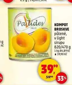 Penny Market KOMPOT BROSKVE, 820 g nabídka