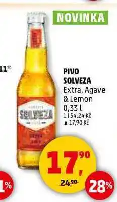 Penny Market PIVO SOLVEZA Extra, Agave & Lemon, 0,33 l nabídka
