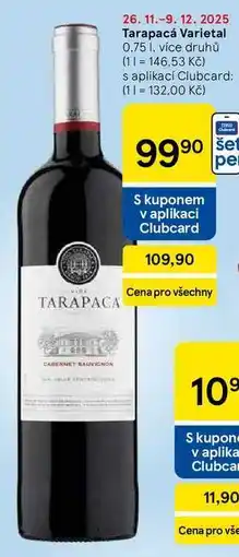 Tesco Tarapacá Varietal, 0,75 l nabídka