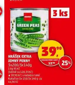 Penny Market HRÁŠEK EXTRA JEMNÝ PENNY, 3x200 g nabídka