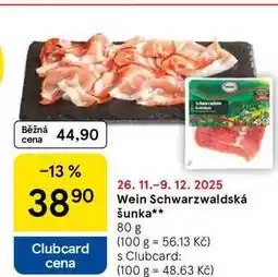 Tesco Wein Schwarzwaldská šunka, 80 g nabídka