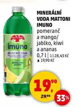 Penny Market MINERÁLNÍ VODA MATTONI IMUNO, 0,7 l nabídka