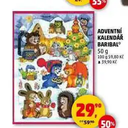 Penny Market ADVENTNÍ KALENDÁŘ BARIBAL, 50 g nabídka