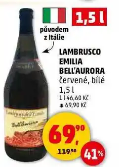 Penny Market LAMBRUSCO EMILIA BELL'AURORA, 1,5 l nabídka