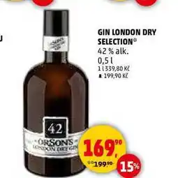 Penny Market GIN LONDON DRY SELECTION, 0,5 l nabídka