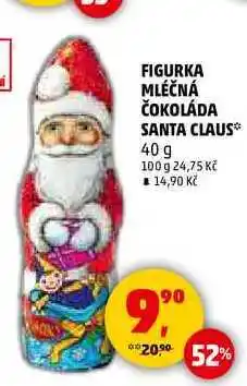 Penny Market FIGURKA MLÉČNÁ ČOKOLÁDA SANTA CLAUS, 40 g nabídka
